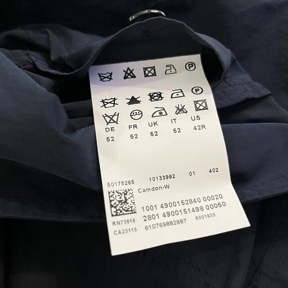 Hugo Boss Men's Navy Blue Camdon-W Buttoned Jacket - US Size 42R - Picture 7 of 7